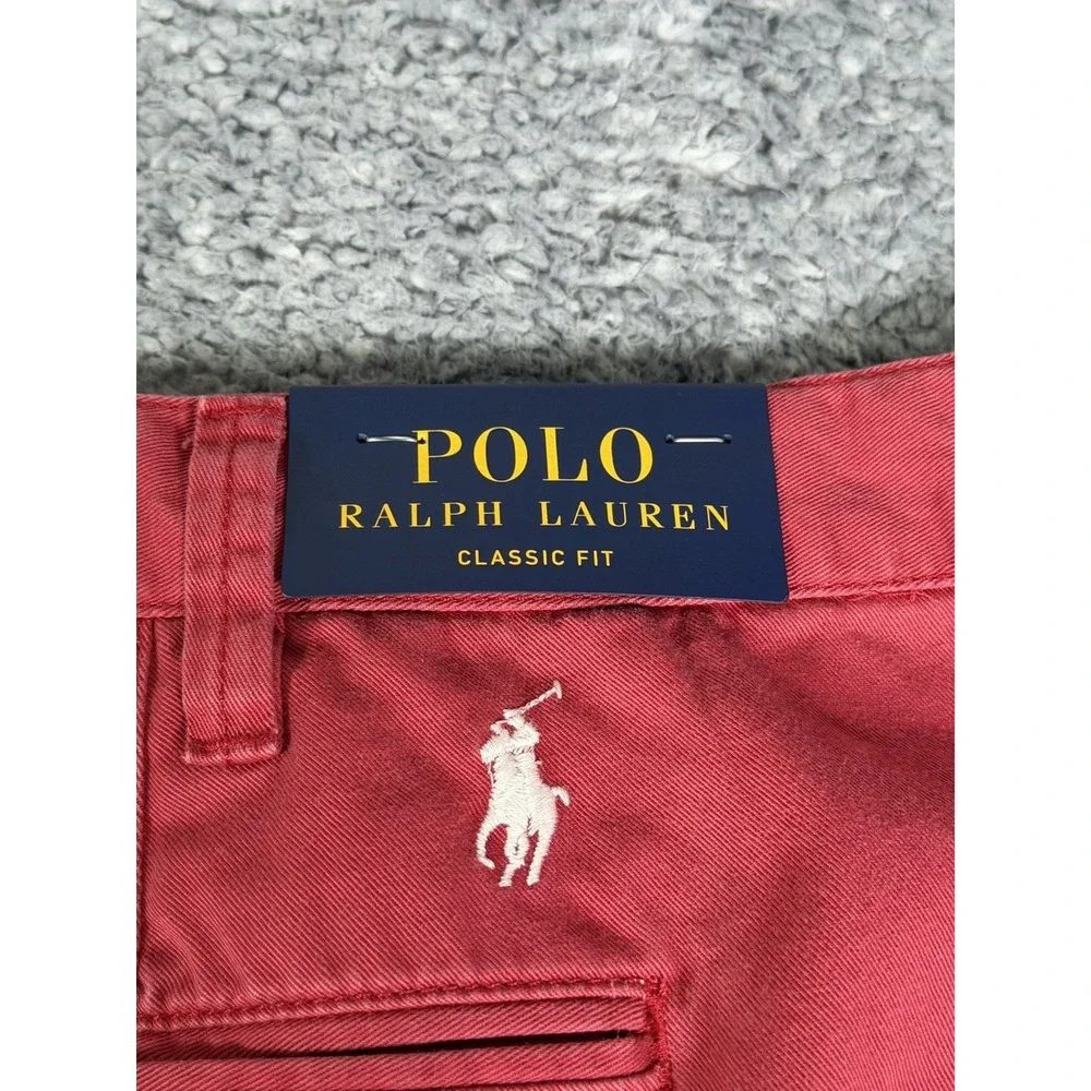 NWT Polo Ralph Lauren Men's 54B Classic Fit Big & Tall Chino Shorts Red 10